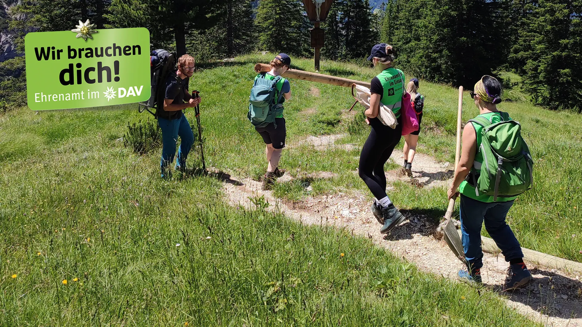 Kampagnenmotiv: Ehrenamtliche Unterstützung beim DAV - Imagefoto | © DAV