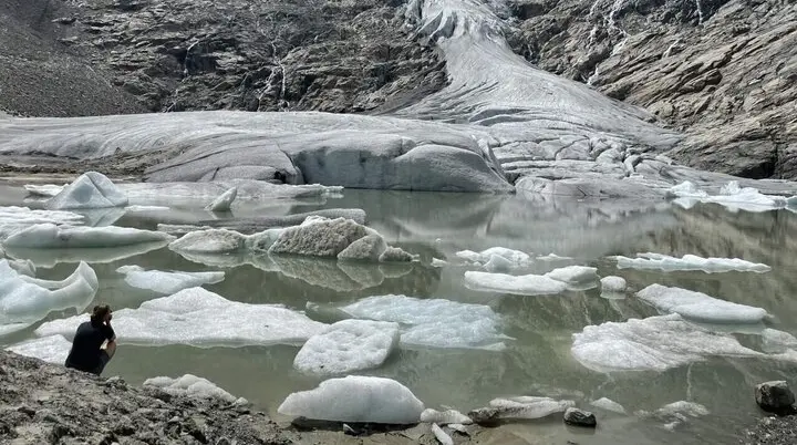 Der Schlatenkees-Gletscher: Hier sieht man, wie die Zunge schmilzt | © DAV Summit Club